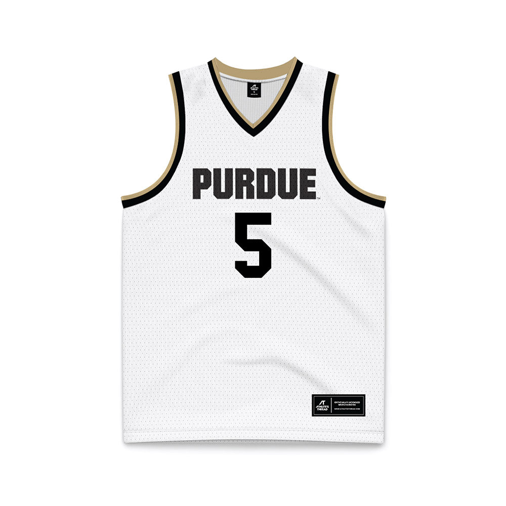 Purdue - NCAA Men's Basketball : Liam Murphy - White Basketball Jersey-0