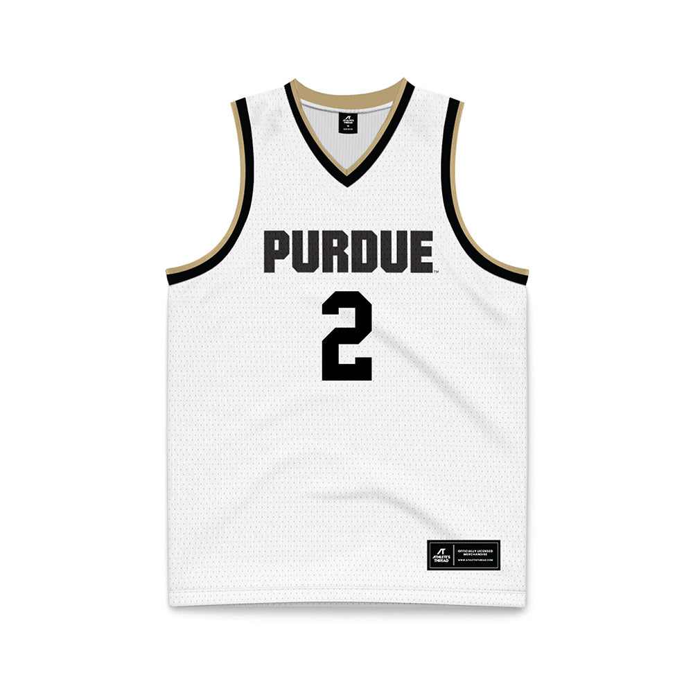 Purdue - NCAA Men's Basketball : Fletcher Loyer - White Basketball Jersey-0