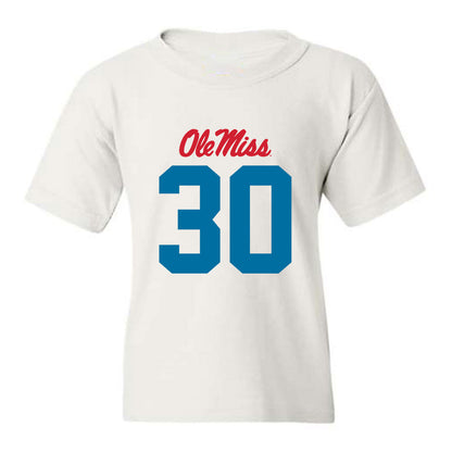 Ole Miss - NCAA Football : Trip White - Youth T-Shirt