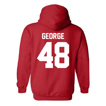 Ohio State - NCAA Football : Logan George - Classic Shersey Hooded Sweatshirt-1