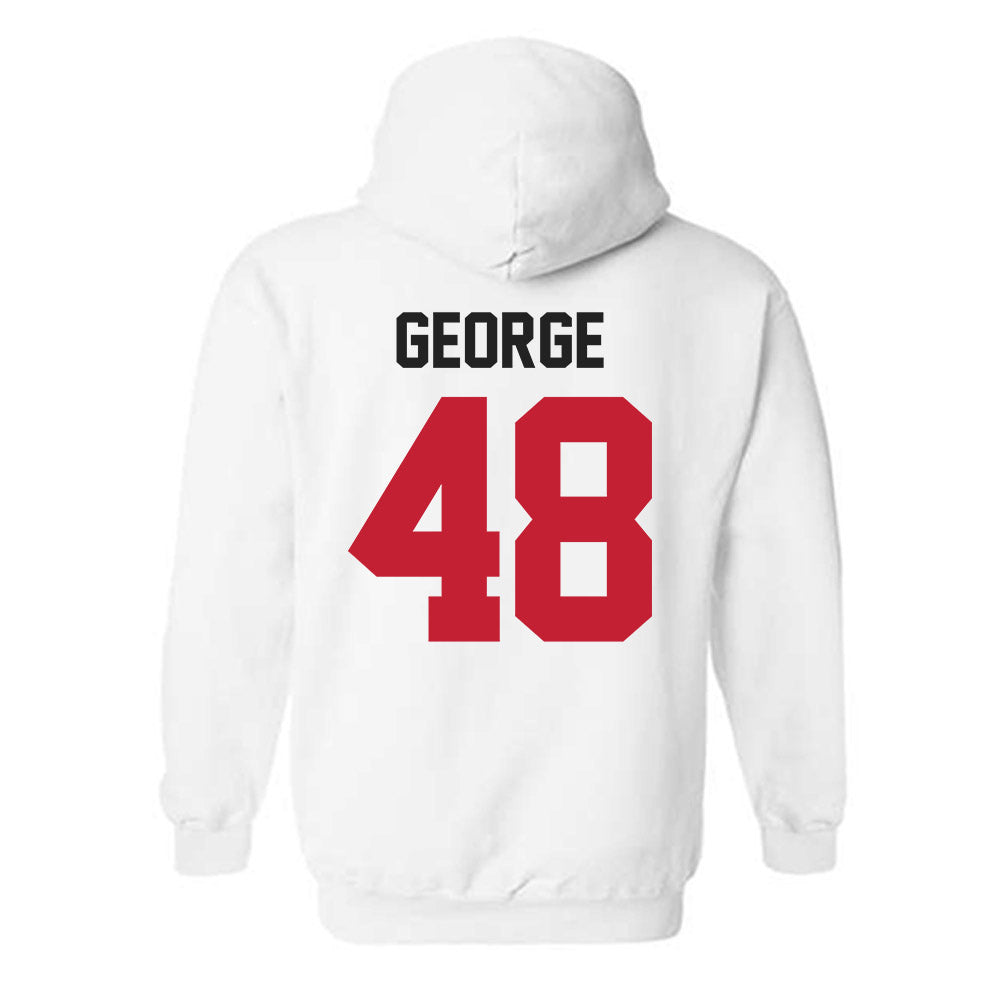 Ohio State - NCAA Football : Logan George - Classic Shersey Hooded Sweatshirt-1