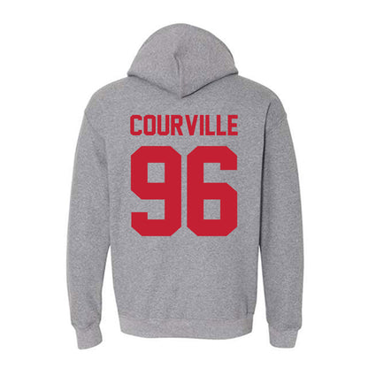 Ohio State - NCAA Football : Jackson Courville - Sports Shersey Hooded Sweatshirt-1