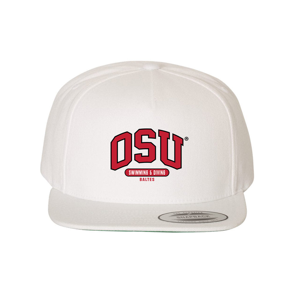 Ohio State - NCAA Men's Swimming & Diving : Daniel Baltes - White Snapback Hat