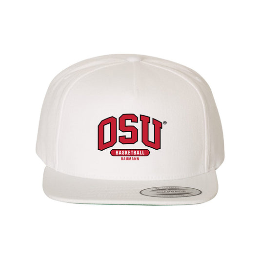 Ohio State - NCAA Men's Basketball : Colby Baumann - White Snapback Hat