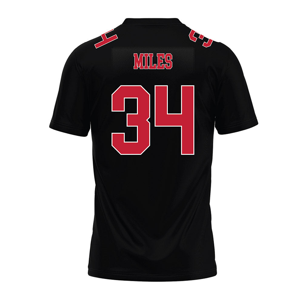 Ohio State - NCAA Football : Bukari Miles - Black Premium Football Jersey-1