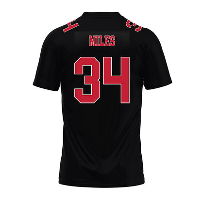 Ohio State - NCAA Football : Bukari Miles - Black Premium Football Jersey-1