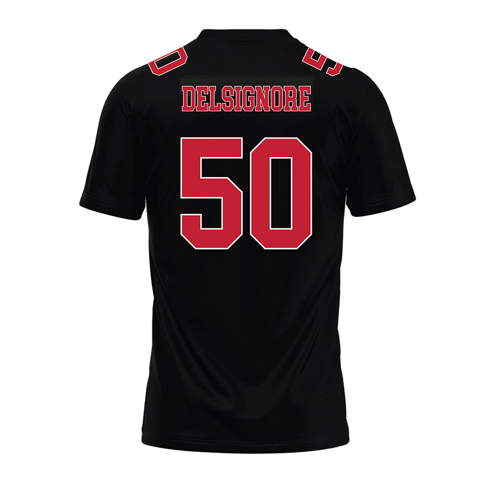 Ohio State - NCAA Football : Alec DelSignore - Black Premium Football Jersey