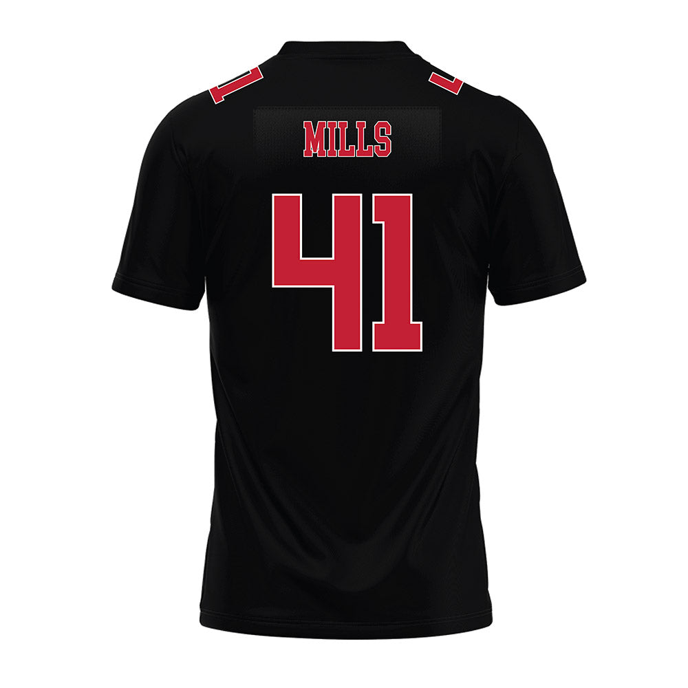 Ohio State - NCAA Football : Grant Mills - Black Premium Football Jersey-1