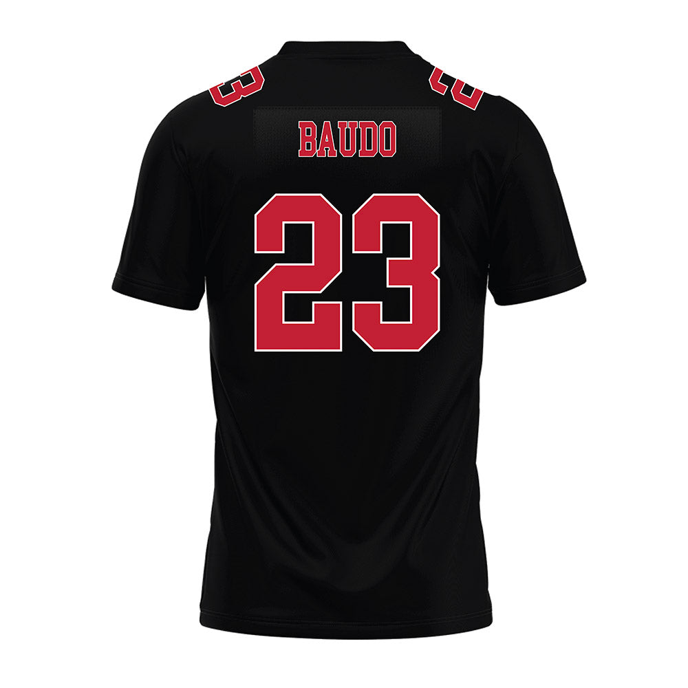 Ohio State - NCAA Football : Nolan Baudo - Black Premium Football Jersey