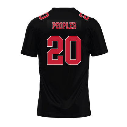 Ohio State - NCAA Football : James Peoples - Black Premium Football Jersey