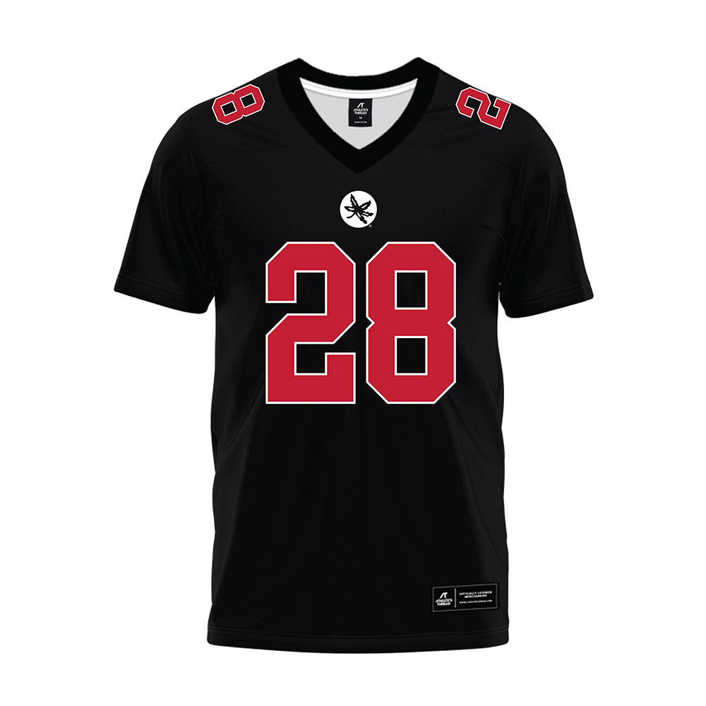 Ohio State - NCAA Football : Leroy Roker - Black Premium Football Jersey-0