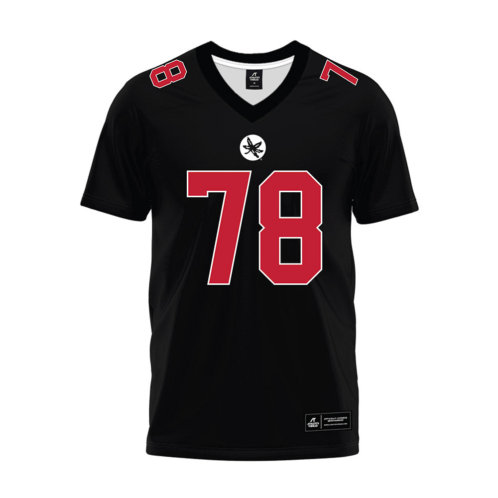 Ohio State - NCAA Football : Ethan Onianwa - Black Premium Football Jersey-0