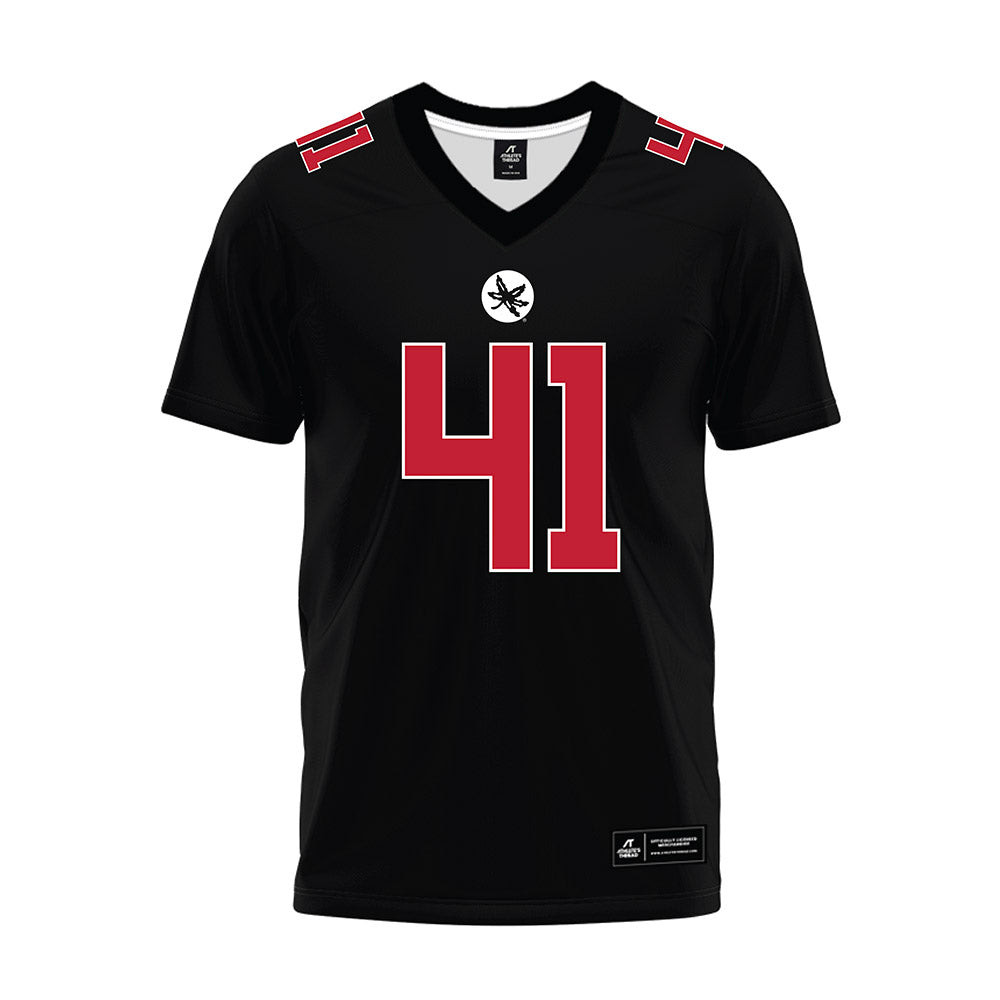 Ohio State - NCAA Football : Grant Mills - Black Premium Football Jersey-0