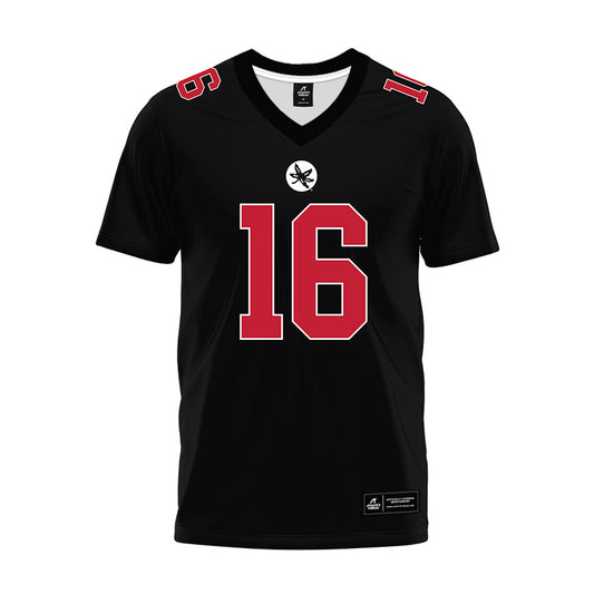 Ohio State - NCAA Football : Mason Maggs - Black Premium Football Jersey