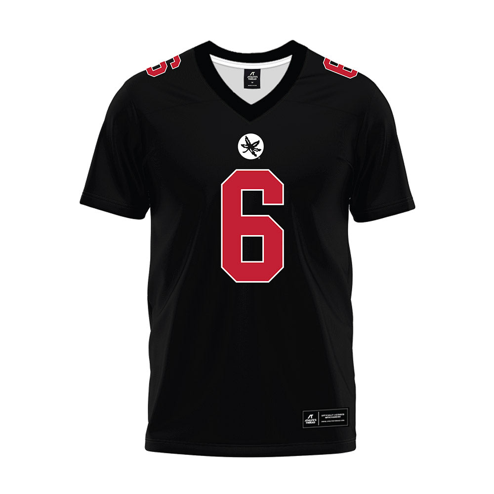 Ohio State - NCAA Football : Eli Brickhandler - Black Premium Football Jersey-0