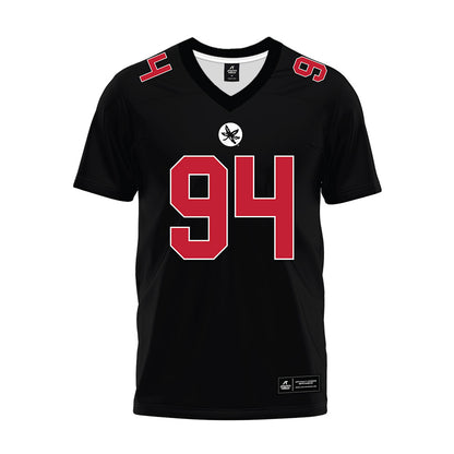 Ohio State - NCAA Football : Jason Moore - Black Premium Football Jersey