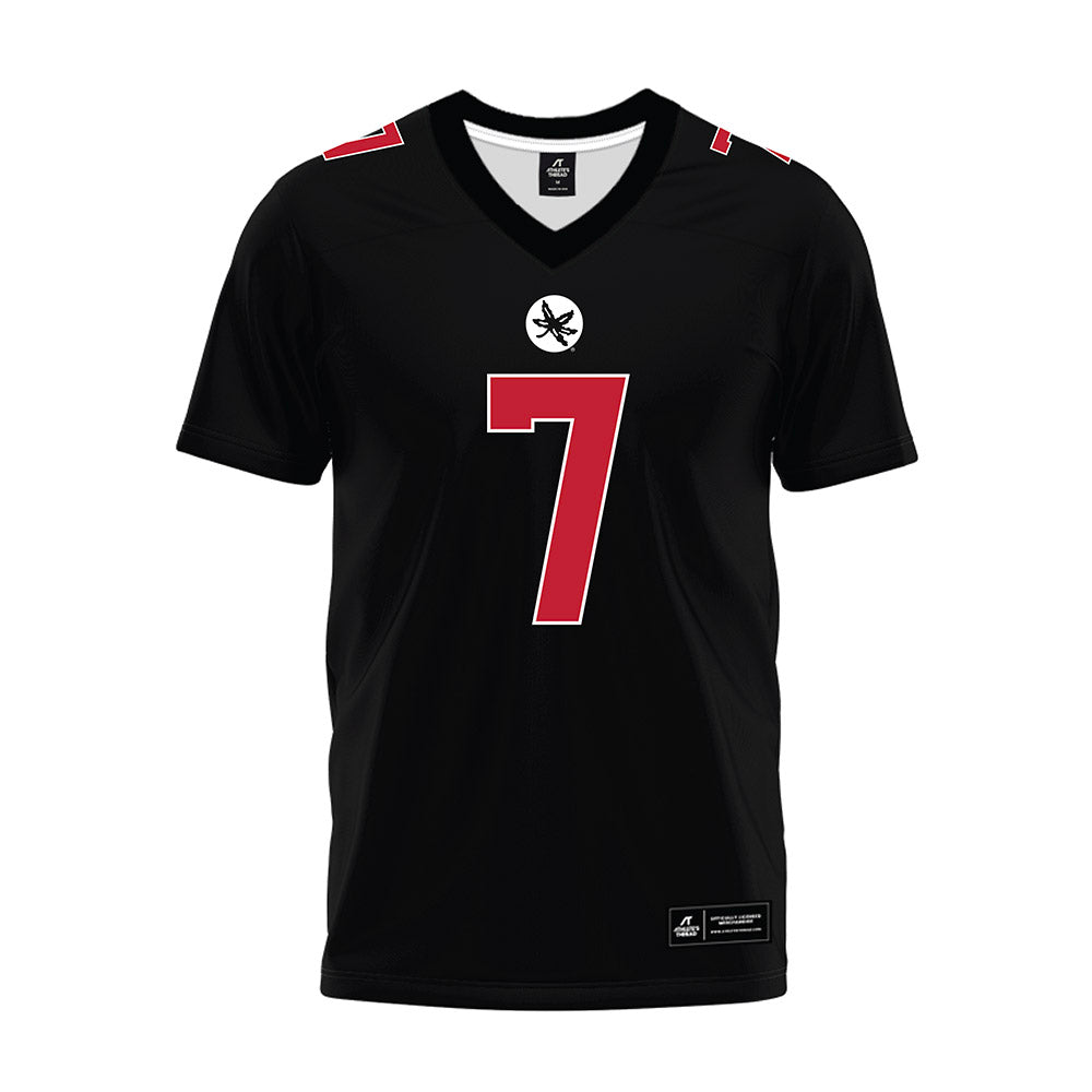 Ohio State - NCAA Football : Jordan Hancock - Black Premium Football Jersey