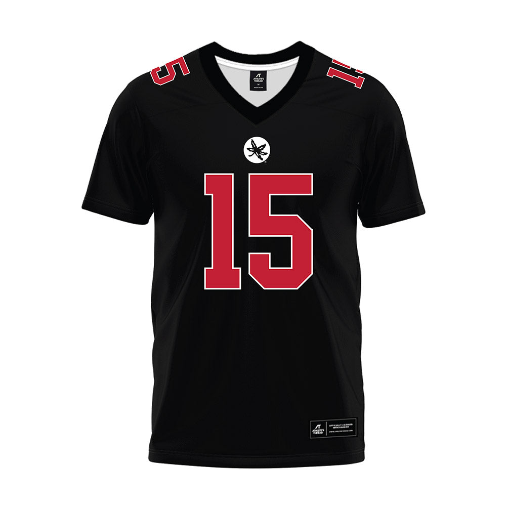 Ohio State - NCAA Football : Jelani Thurman - Black Premium Football Jersey