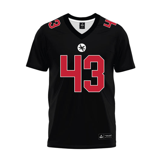 Ohio State - NCAA Football : John Ferlmann - Black Premium Football Jersey