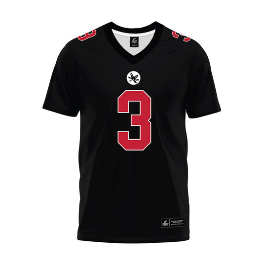 Ohio State - NCAA Football : Lincoln Kienholz - Black Premium Football Jersey