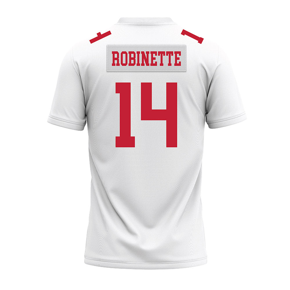 Ohio State - NCAA Football : Trey Robinette - White Premium Football Jersey-1