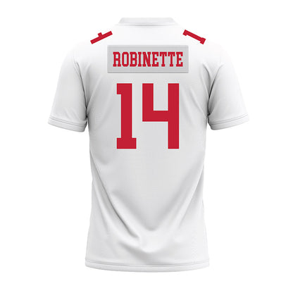 Ohio State - NCAA Football : Trey Robinette - White Premium Football Jersey-1