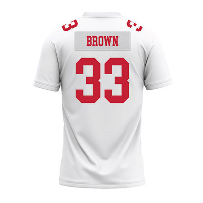 Ohio State - NCAA Football : Devin Brown - White Premium Football Jersey