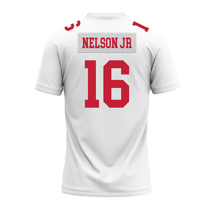 Ohio State - NCAA Football : Keenan Nelson Jr - White Premium Football Jersey-1