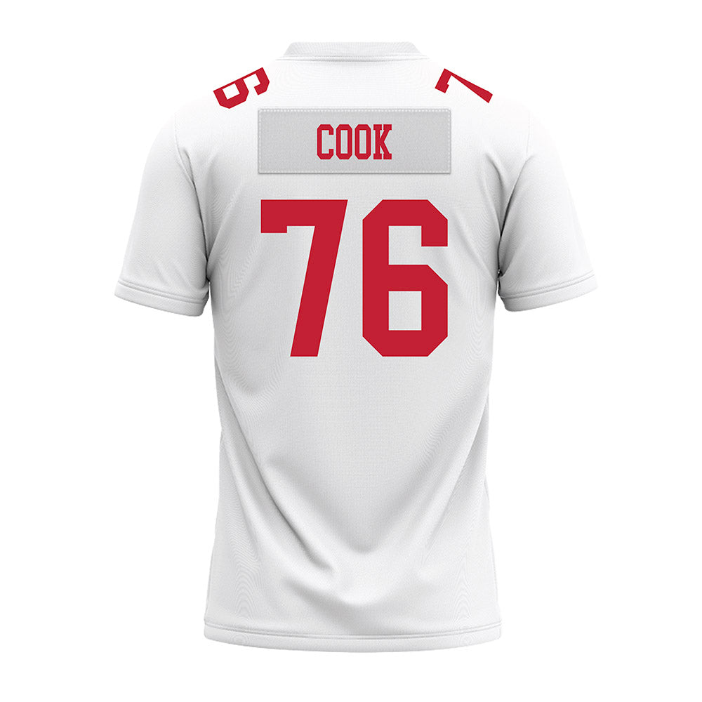 Ohio State - NCAA Football : Jake Cook - White Premium Football Jersey-1