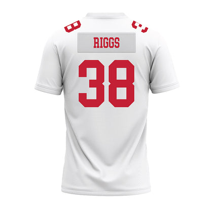 Ohio State - NCAA Football : Eli Riggs - White Premium Football Jersey