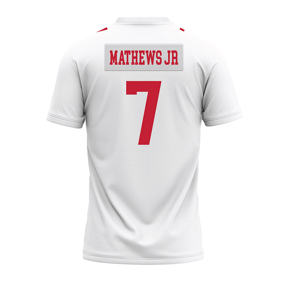 Ohio State - NCAA Football : Jermaine Mathews Jr - White Premium Football Jersey-1