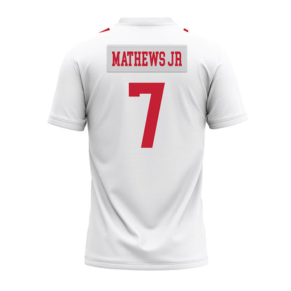 Ohio State - NCAA Football : Jermaine Mathews Jr - White Premium Football Jersey-1