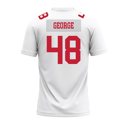Ohio State - NCAA Football : Logan George - White Premium Football Jersey-1
