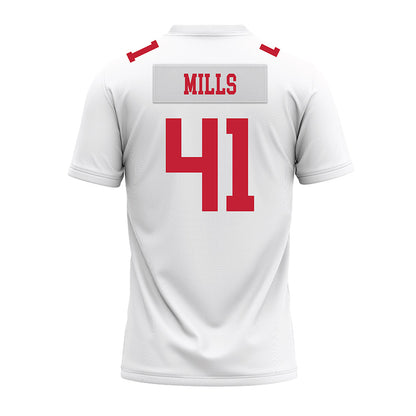 Ohio State - NCAA Football : Grant Mills - White Premium Football Jersey-1
