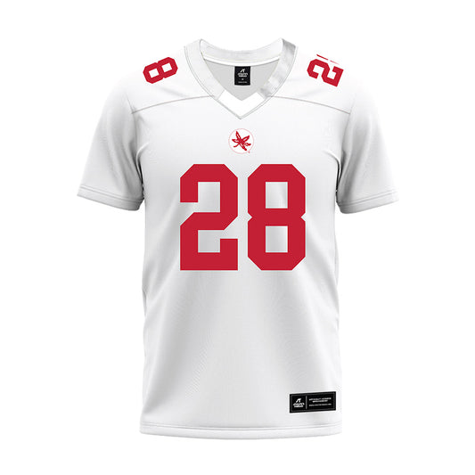 Ohio State - NCAA Football : Leroy Roker - White Premium Football Jersey-0