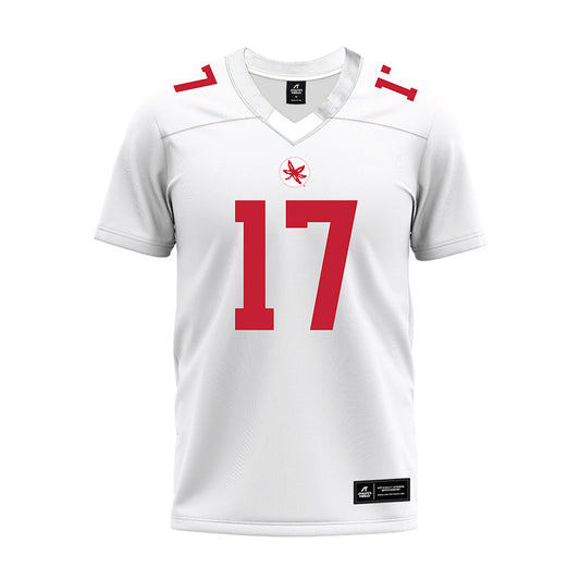 Ohio State - NCAA Football : Carnell Tate - White Premium Football Jersey