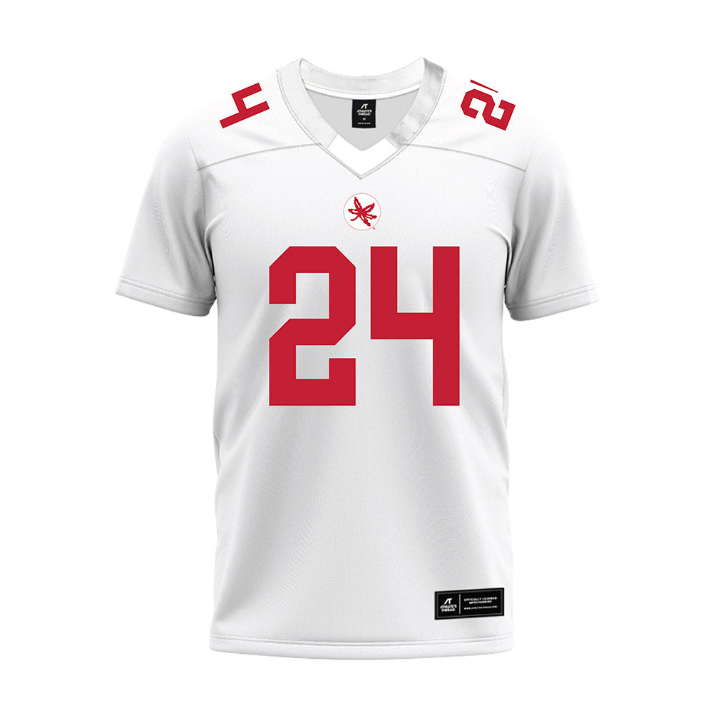 Ohio State - NCAA Football : Jermaine Mathews Jr - White Premium Football Jersey