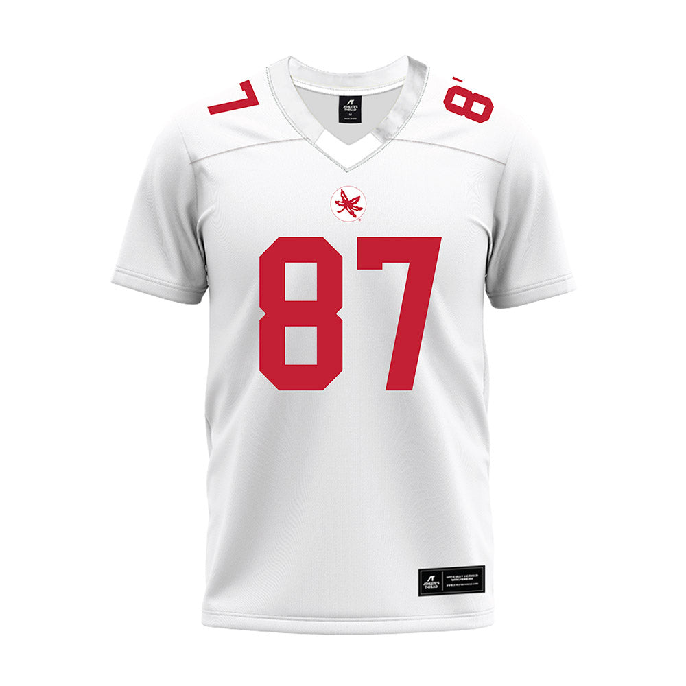 Ohio State - NCAA Football : Reis Stocksdale - White Premium Football Jersey