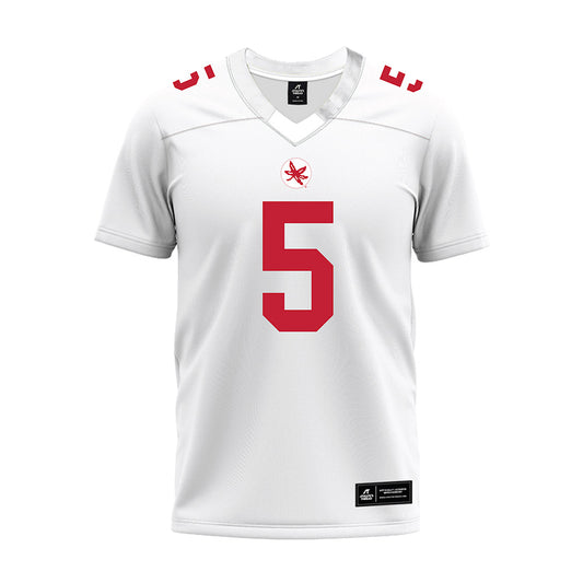 Ohio State - NCAA Football : Aaron Scott Jr - White Premium Football Jersey