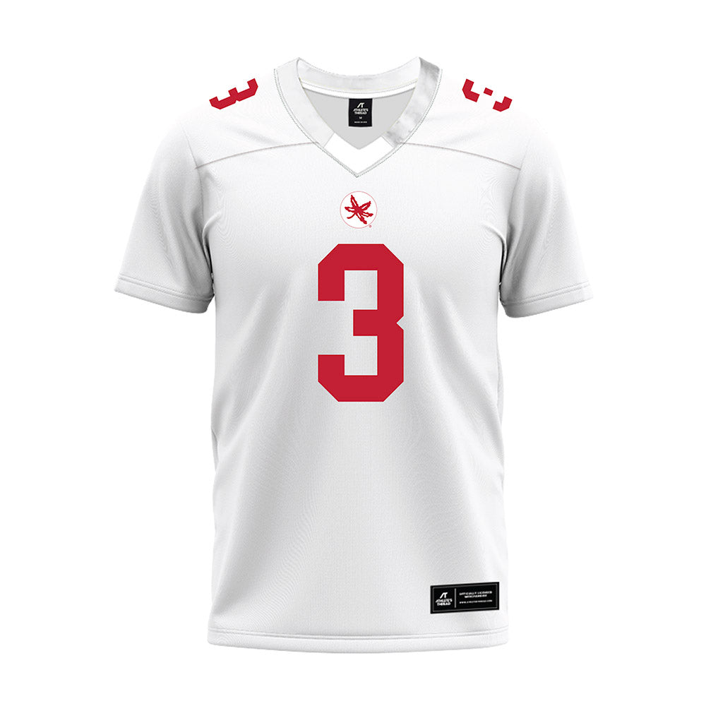 Ohio State - NCAA Football : Lorenzo Styles Jr - White Premium Football Jersey-0