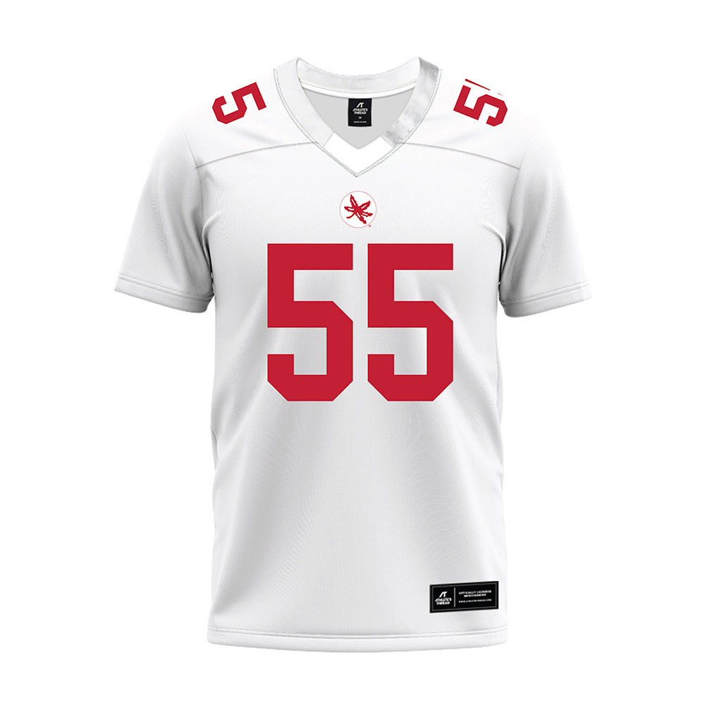 Ohio State - NCAA Football : Dominic Kirks - White Premium Football Jersey-0