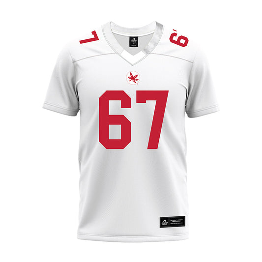 Ohio State - NCAA Football : Austin Siereveld - White Premium Football Jersey