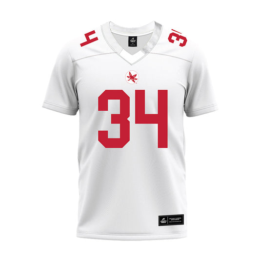Ohio State - NCAA Football : Bukari Miles - White Premium Football Jersey-0