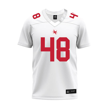Ohio State - NCAA Football : Logan George - White Premium Football Jersey-0