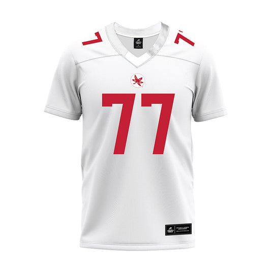 Ohio State - NCAA Football : Teg Tshabola - White Premium Football Jersey-0