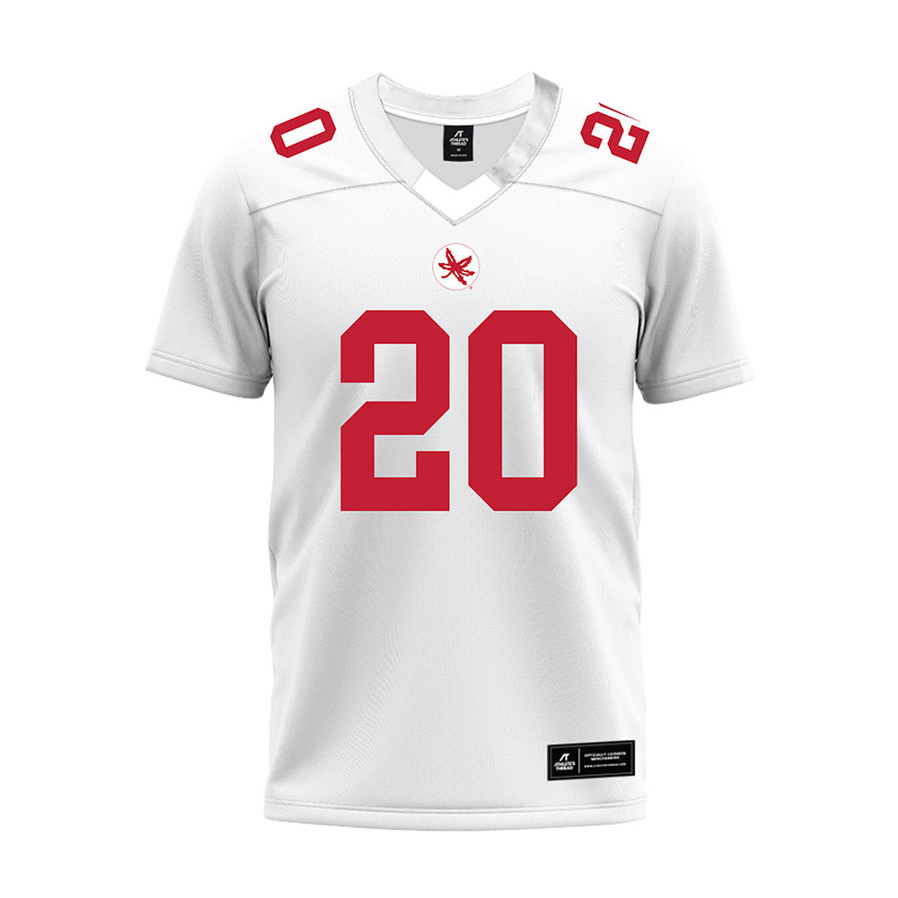 Ohio State - NCAA Football : Riley Pettijohn - White Premium Football Jersey-0