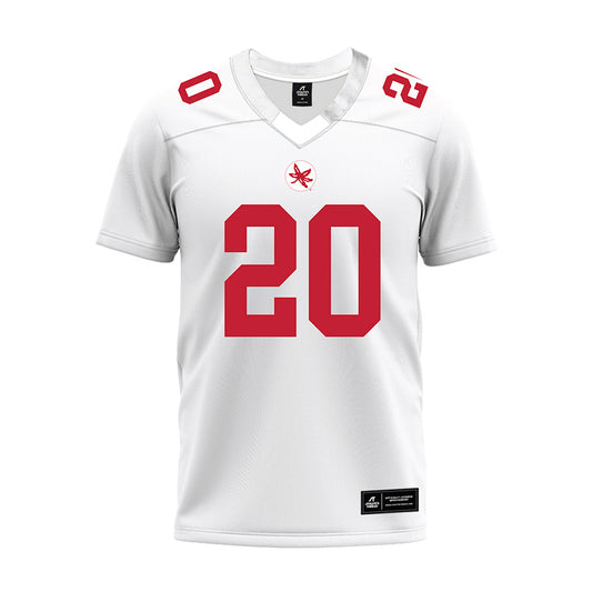 Ohio State - NCAA Football : Riley Pettijohn - White Premium Football Jersey-0