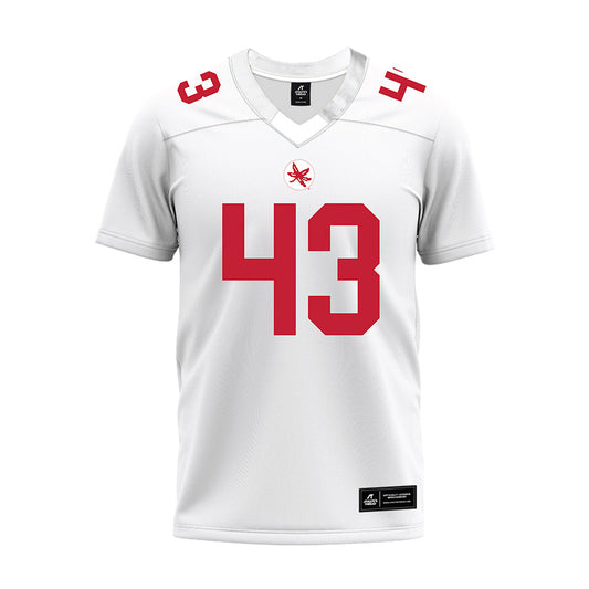 Ohio State - NCAA Football : John Ferlmann - White Premium Football Jersey