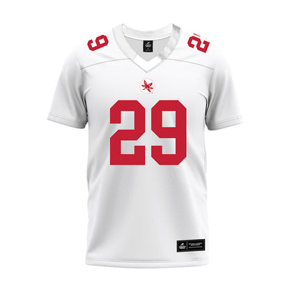 Ohio State - NCAA Football : Glorien Gough - White Premium Football Jersey