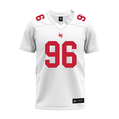 Ohio State - NCAA Football : Jackson Courville - White Premium Football Jersey-0
